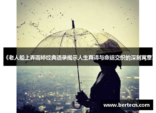 《老人船上弄雨婷经典语录揭示人生真谛与命运交织的深刻寓意》